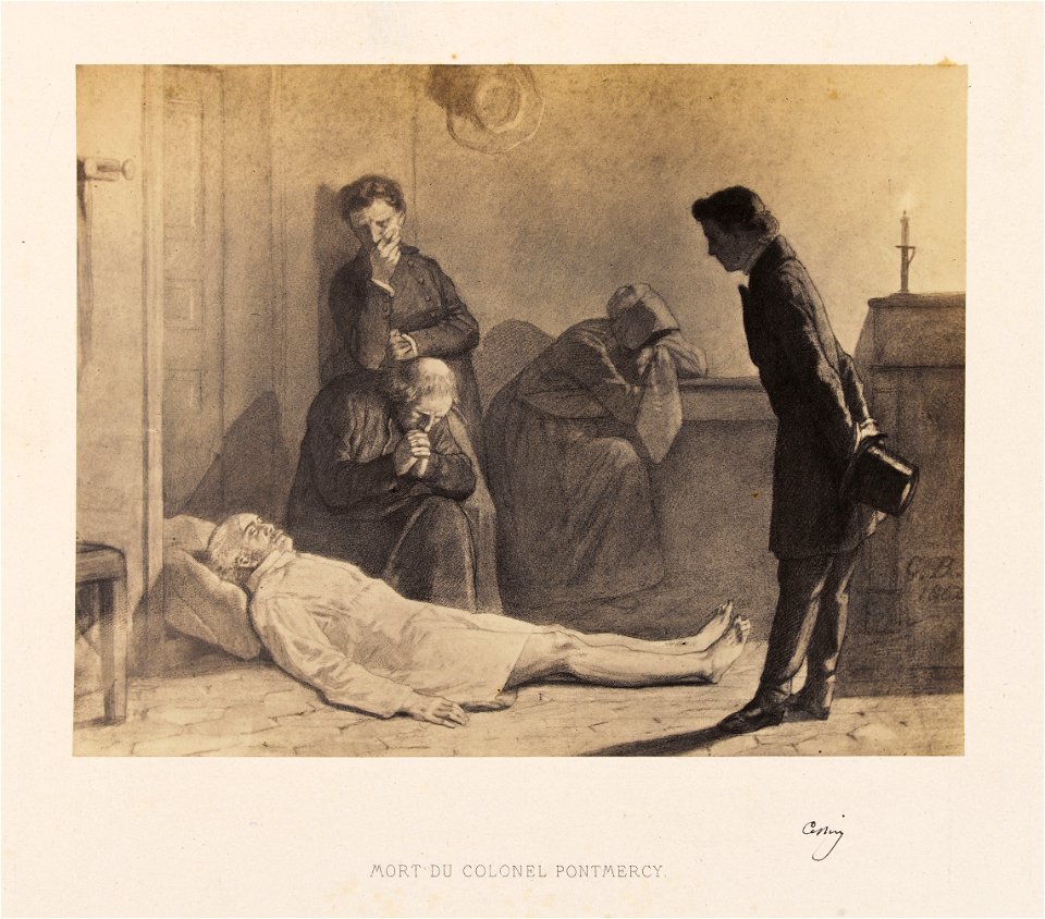 Gustave Brion - Mort du colonel Pontmercy