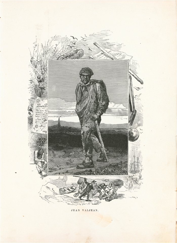Gustave Brion, Jean Valjean, 1862 - Les Misérables, G. Routledge and Sons