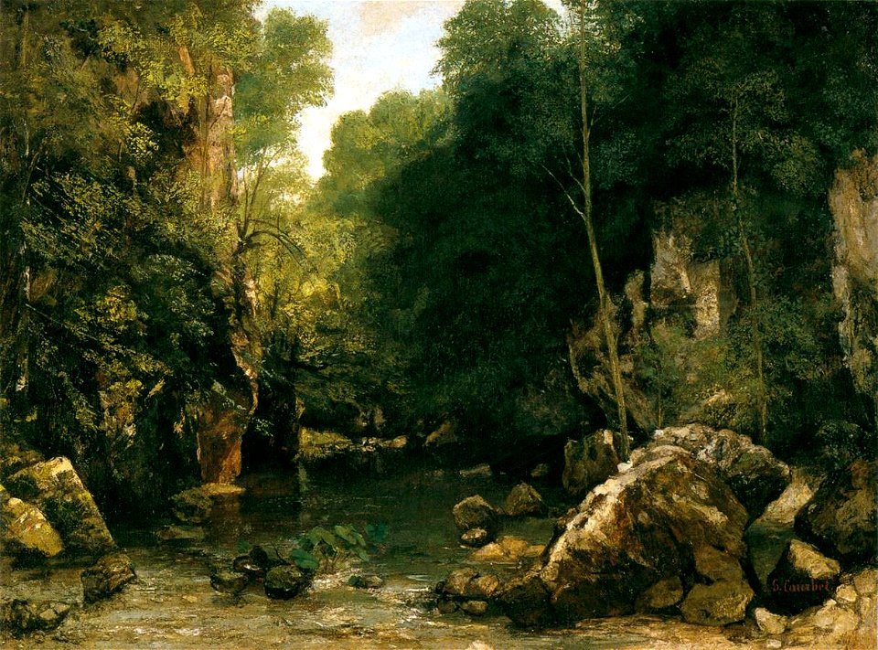 Gustave Courbet - The Shaded Stream (or The Puits Noir Stream) - WGA05514