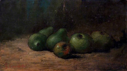 Gustave Courbet (1819-1877) - Still Life with Apples and Pears - BrO28 - William Morris Gallery
