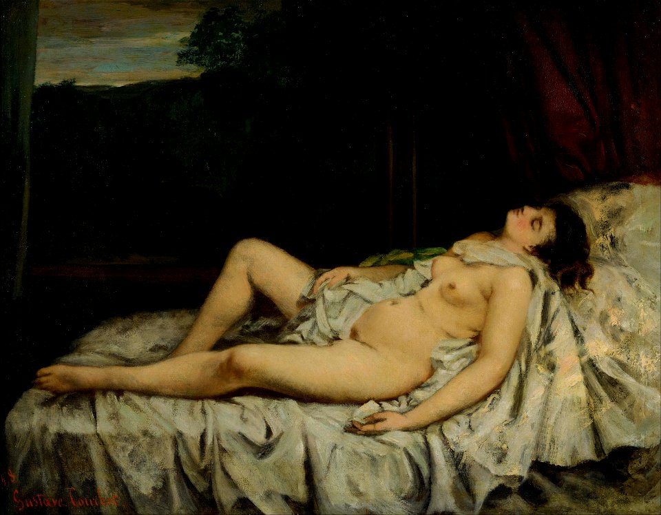 Gustave Courbet - Sleeping Nude - Google Art Project