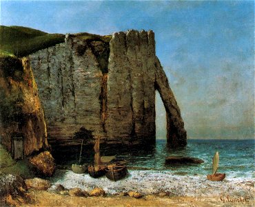 Gustave Courbet - Cliffs at Étretat - WGA5518