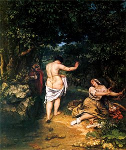 Gustave Courbet - The Bathers - WGA05500. Free illustration for personal and commercial use.