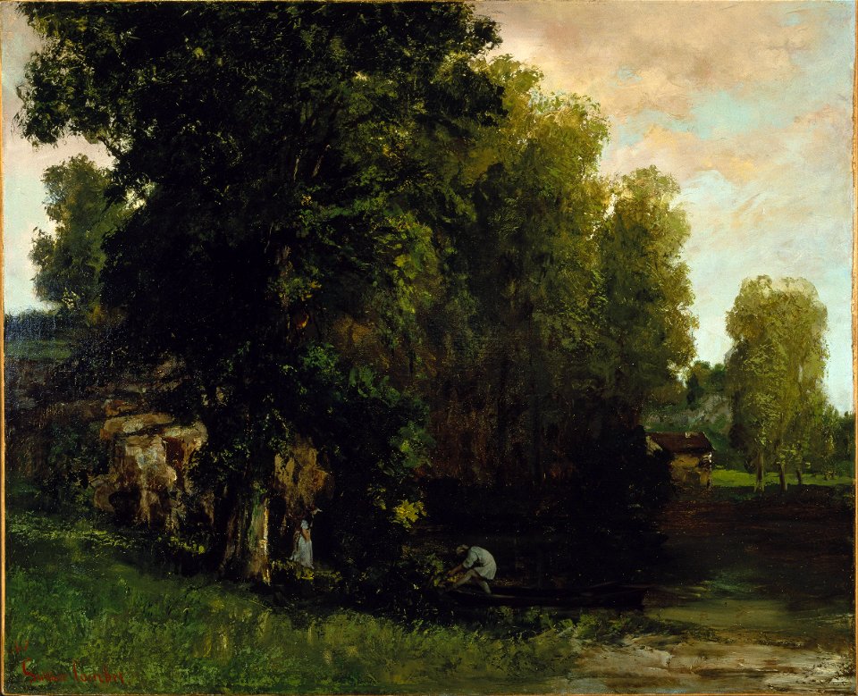 Gustave Courbet - The Edge of the Pool (Au Bord de lEtang) - Google Art Project