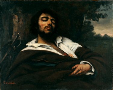 Gustave Courbet - Der Verwundete - 2376 - Österreichische Galerie Belvedere. Free illustration for personal and commercial use.