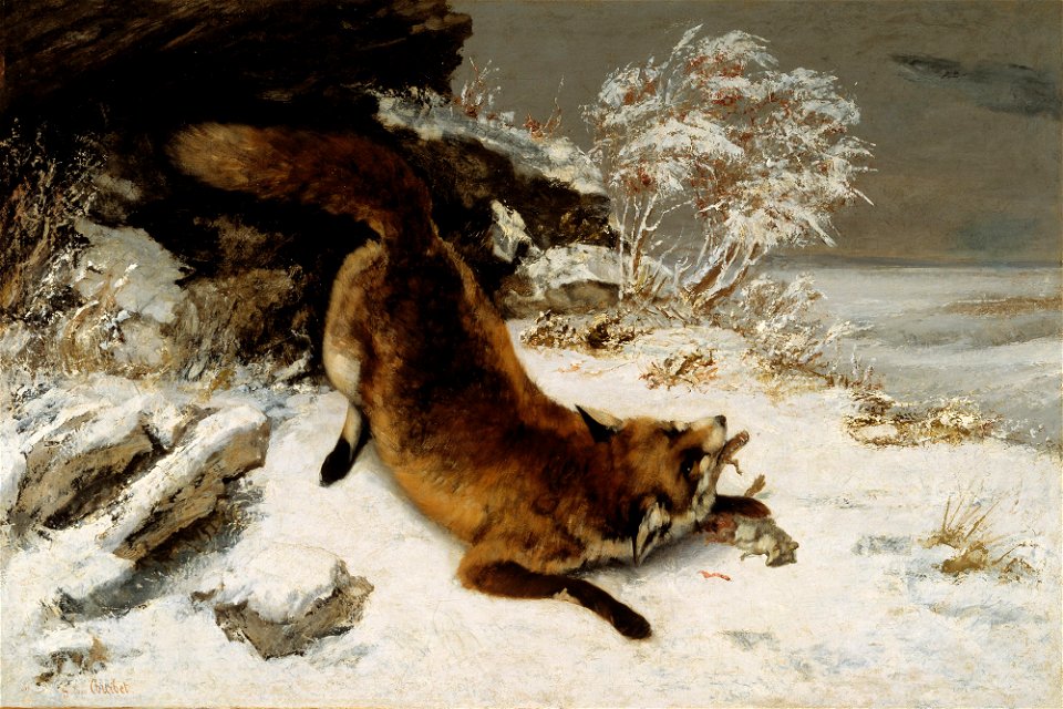Gustave Courbet - Fox in the Snow - 1979.7.FA - Dallas Museum of Art