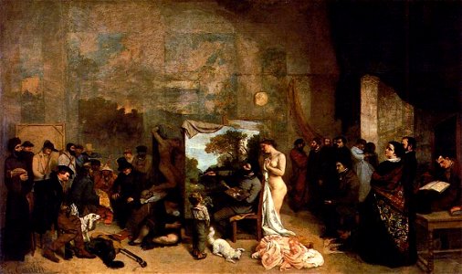 Gustave Courbet - The Studio of the Painter - WGA05465