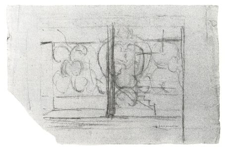 Gustave Caillebotte - Study of a Balcony Railing Viewed through a Window