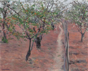Gustave Caillebotte - Verger, arbres en fleurs, Petit Gennevilliers