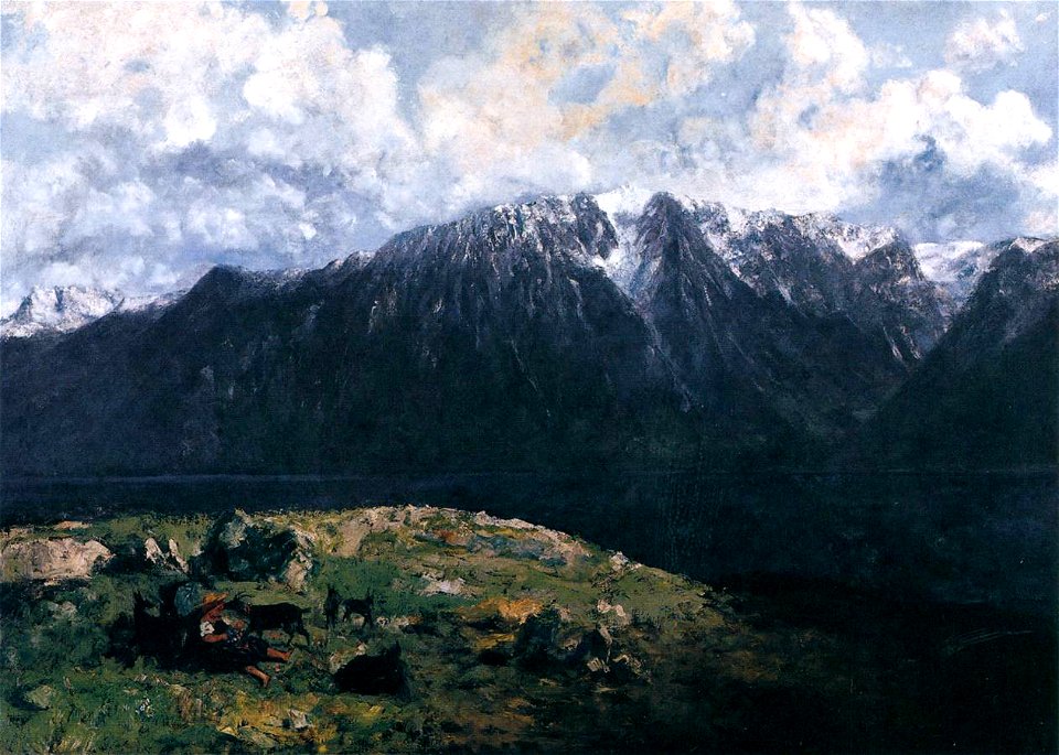 Gustave Courbet - Panoramic View of the Alps, Les Dents du Midi - WGA05521