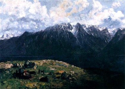 Gustave Courbet - Panoramic View of the Alps, Les Dents du Midi - WGA05521