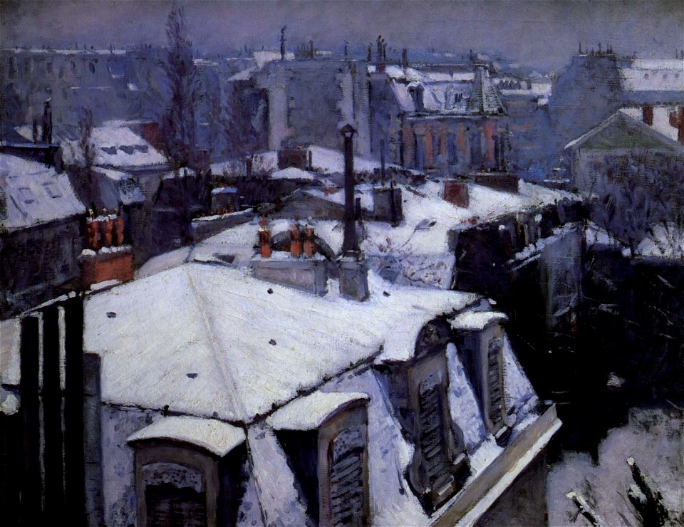 Gustave Caillebotte, 1878 - Toits sous la neige