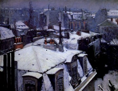 Gustave Caillebotte, 1878 - Toits sous la neige