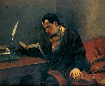 Gustave Courbet - Portrait of Baudelaire - WGA05490. Free illustration for personal and commercial use.