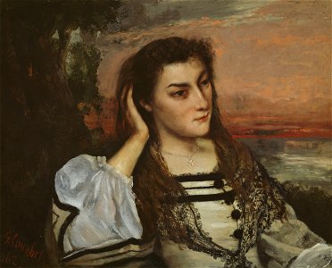 Gustave Courbet - Rêverie (Portrait of Gabrielle Borreau) - 1987.259 - Art Institute of Chicago. Free illustration for personal and commercial use.