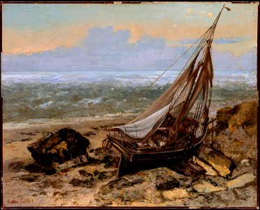 Gustave Courbet (French, 1819–1877) The Fishing Boat 1865. Free illustration for personal and commercial use.