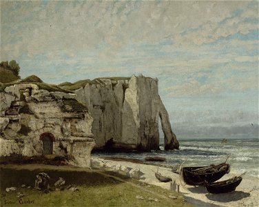 Gustave Courbet - The Etretat Cliffs after the Storm - Google Art Project. Free illustration for personal and commercial use.