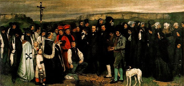 Gustave Courbet - Burial at Ornans - WGA05458. Free illustration for personal and commercial use.
