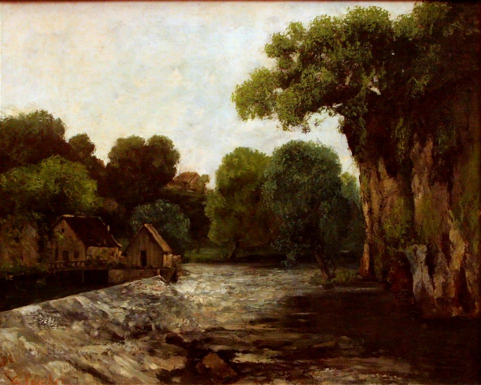 Gustave Courbet - Das Mühlwehr