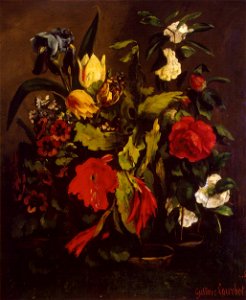 Gustave Courbet - Flower Still-Life - WGA5476. Free illustration for personal and commercial use.