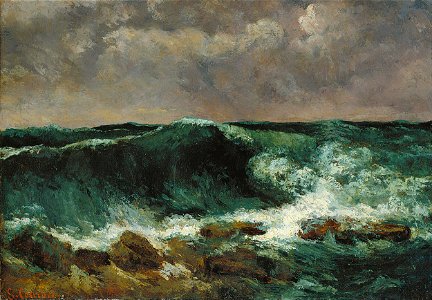 Gustave Courbet - The Wave - Google Art Project (-gEaE1qjRL-dDA). Free illustration for personal and commercial use.