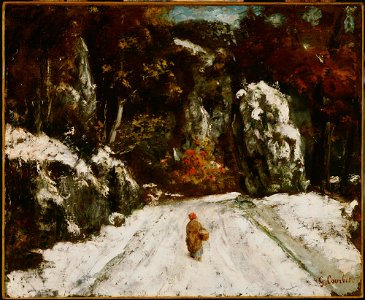 Gustave Courbet - Winter in the Jura - Google Art Project. Free illustration for personal and commercial use.