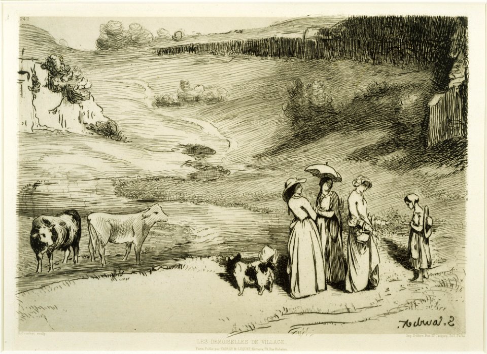Gustave Courbet - Les Demoiselles de village - Google Art Project