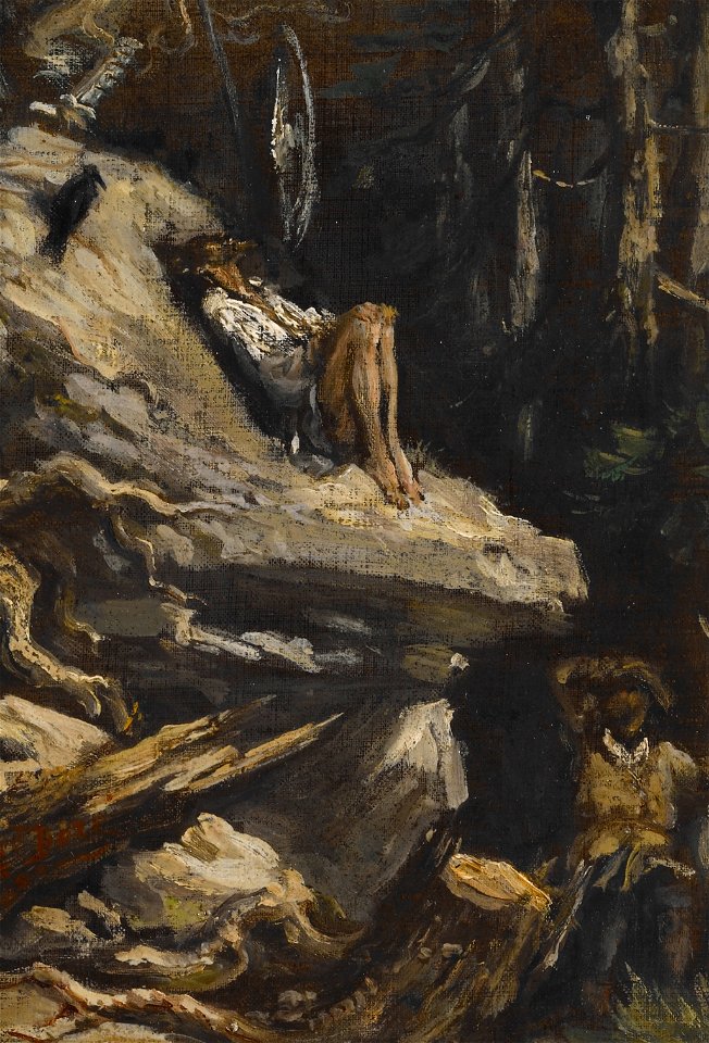 Gustave Doré - 'Alas^' answered Sancho, 'I found him in his shirt, lean, pale, and almost starved, sighing for his Lady Dulcinea' from Don Quixote - 1991.347 - Indianapolis Museum of Art