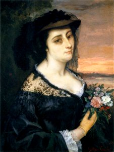 Gustave Courbet - Portrait of Laure Borreau - WGA05496. Free illustration for personal and commercial use.