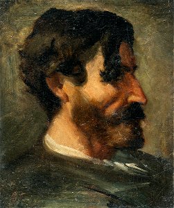 Gustave Courbet Portrait study of Marc Trapadoux