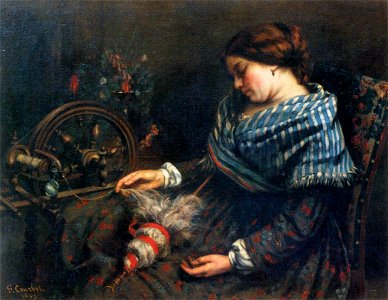Gustave Courbet - The Sleeping Spinner - WGA05461