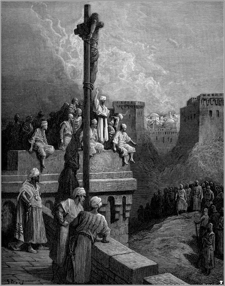 Gustave dore crusades gerard of avesnes exposed on the walls of asur