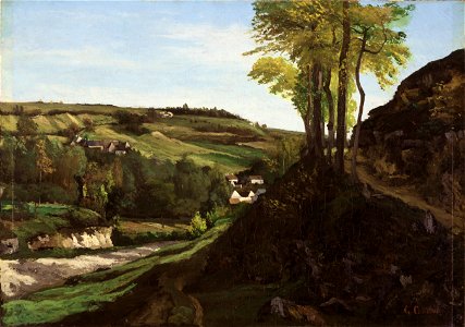 Gustave Courbet - The Valley of Ornans - 74-1937 - Saint Louis Art Museum. Free illustration for personal and commercial use.