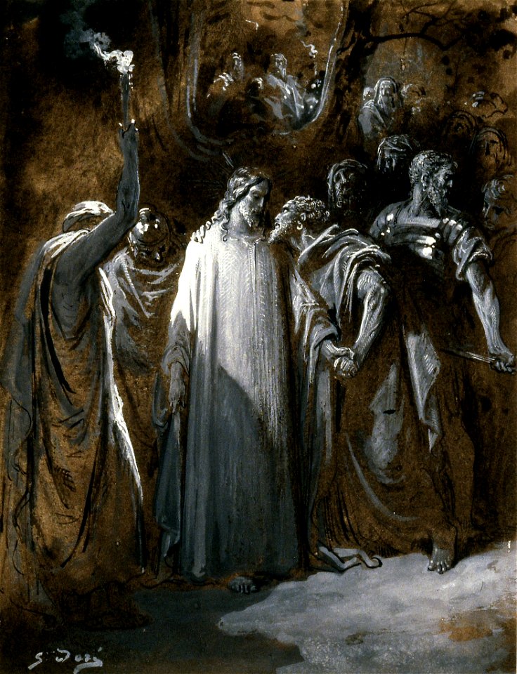 Gustave Doré - Study for The Judas Kiss - Walters 371387