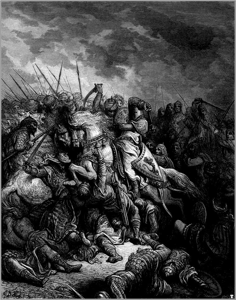 Gustave dore crusades richard and saladin at the battle of arsuf