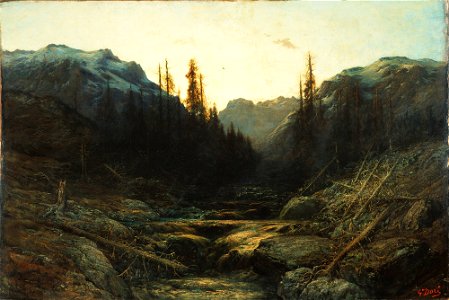 Gustave Doré - Stream in Mountains at Dusk - 2000.139 - Detroit Institute of Arts