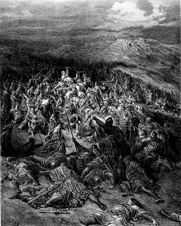 Gustave Doré - Two Hundred Knights Attack Twenty Thousand Saracens ...