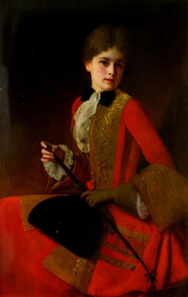 Gustave Jean Jacquet Girl in a riding habit