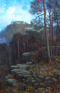 Gustave Doré-Mont Sainte-Odile avec mur païen