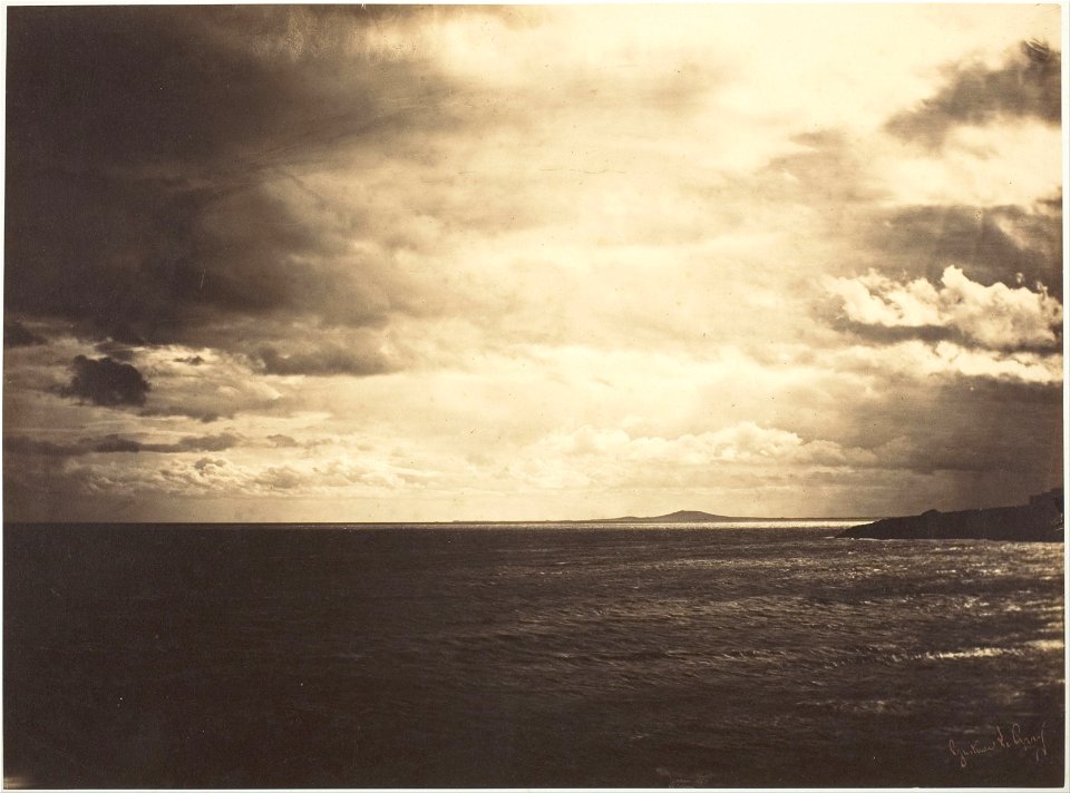 Gustave Le Gray - Cloudy Sky, Mediterranean Sea - Google Art Project