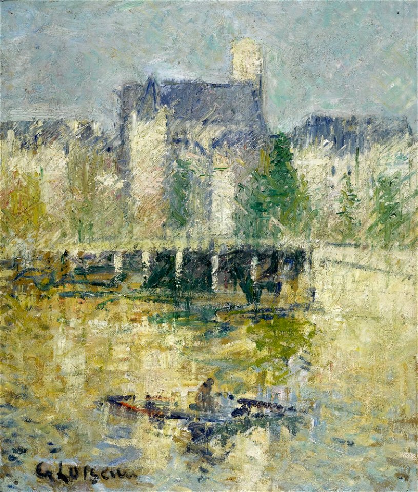 Gustave Loiseau Le Pont de Moret sur Loing 1927