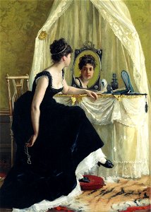 Gustave Léonard de Jonghe - Vanity. Free illustration for personal and commercial use.