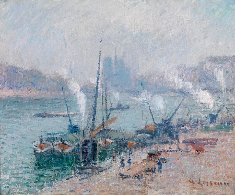 Gustave Loiseau, Paris, Le Port Henri IV, 1921
