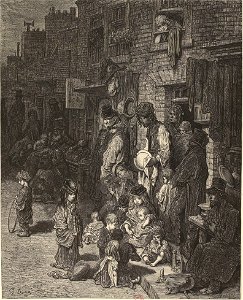 Gustave Doré - Wentworth Street Whitechapel - London, a Pilgrimage
