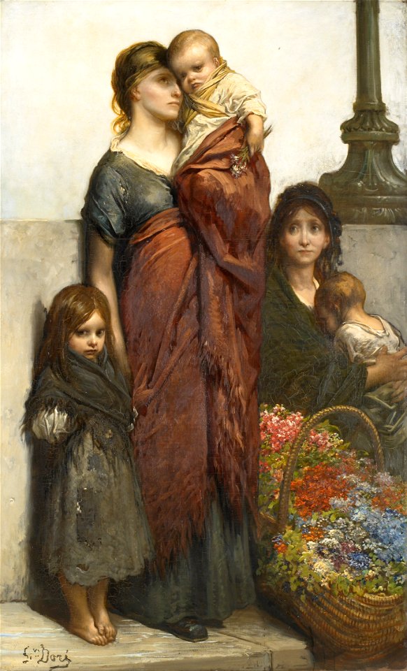 Gustave Doré - Flower Sellers of London - Google Art Project