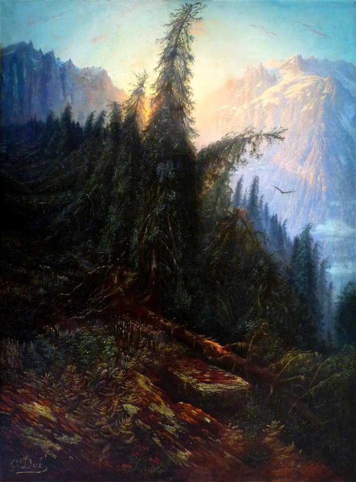 Gustave Doré-Paysage de montagne-Musée des beaux-arts de Nancy