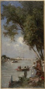 Gustave Henri Colin - Esquisse pour le salon des Arts de l'Hôtel de Ville de Paris , La Seine au Bas-Meudon - PPP3924 - Musée des Beaux-Arts de la ville de Paris
