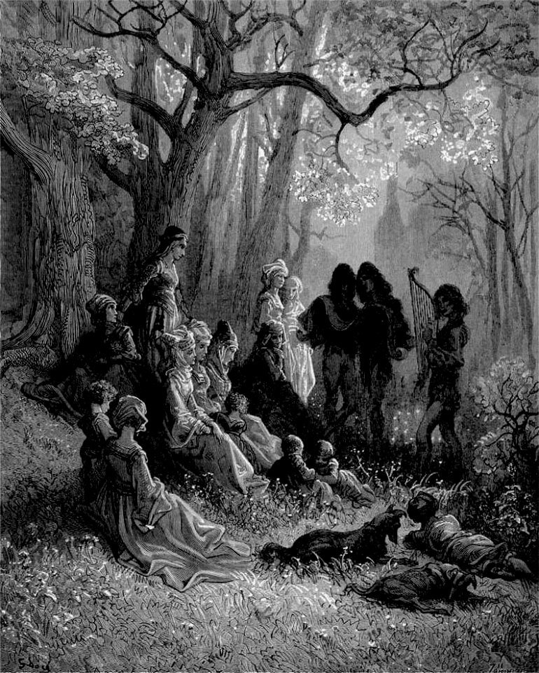 Gustave Doré - Troubadours Sing the Glories of the Crusades
