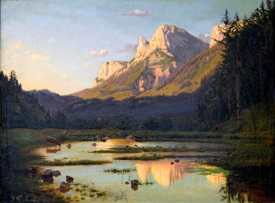 Gustavus Adolphus Behne - Alpine Glow - 1914.74.1 - Reading Public Museum