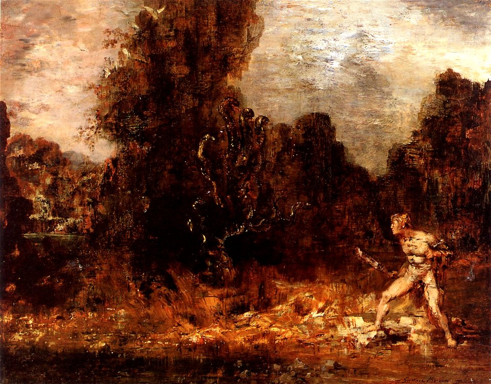 Gustave Moreau - Hercules and the Lernaean Hydra, 1876-1880